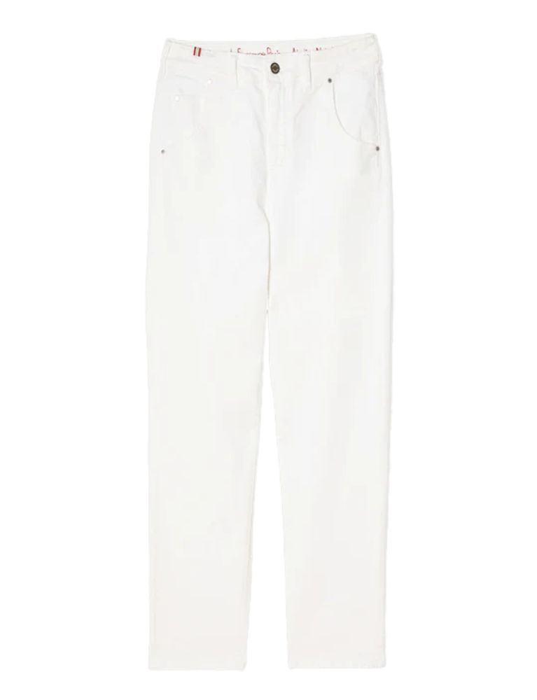 Ines De La Fressange High-waisted Straight Pants In White