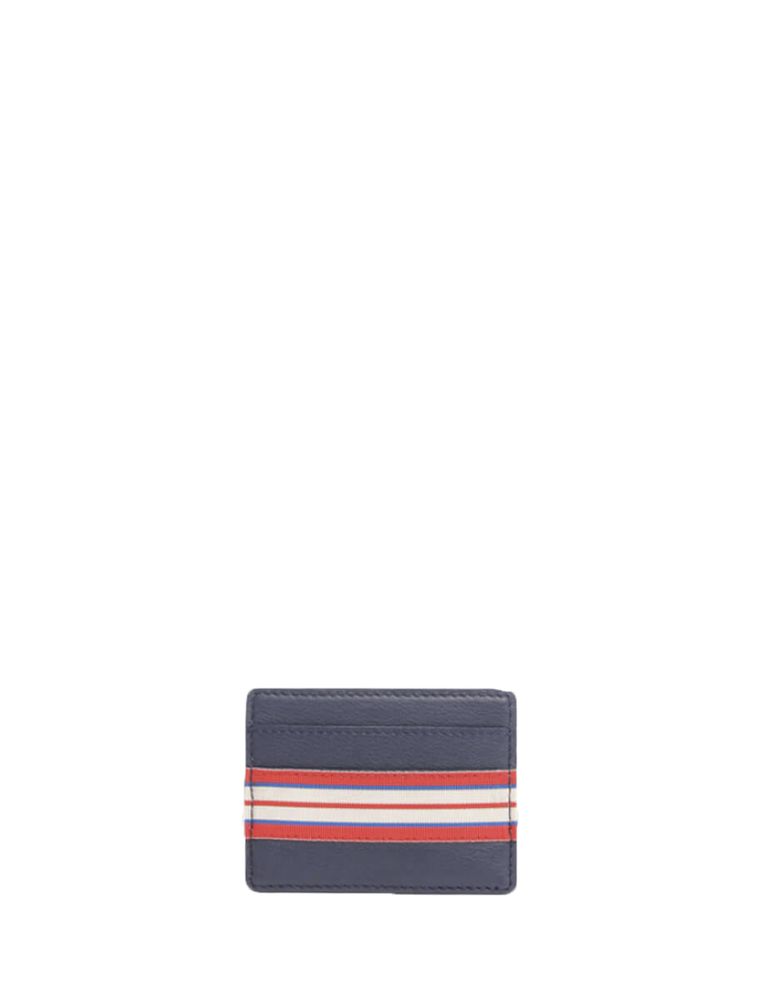 Ines De La Fressange Porte-cartes Simple Le Parisien Cuir Marine