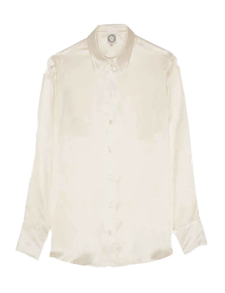 Ines De La Fressange Chemise Maureen Écrue En Soie In White