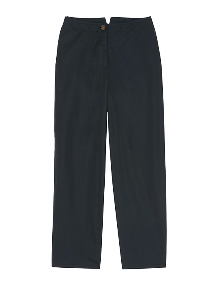 Ines De La Fressange Pantalon Constantin Coton Bleu Marine