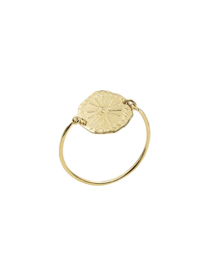 Ines De La Fressange Bague Lutèce Motif Coeurs Plaqué Or