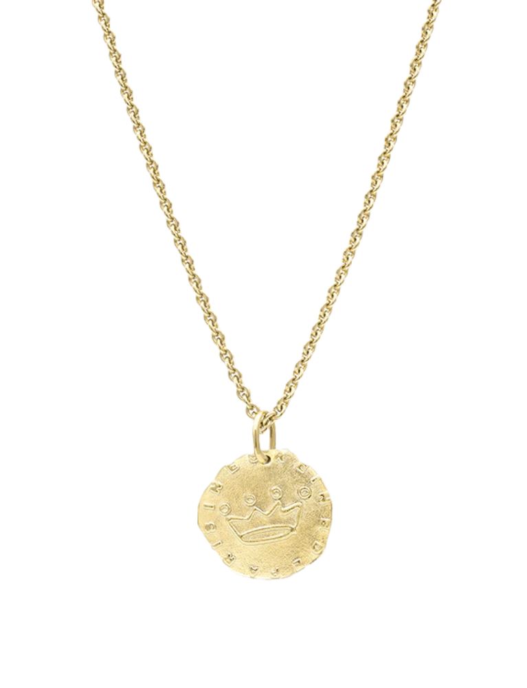 Ines De La Fressange Pendentif Lutèce Motif Couronne Plaqué Or