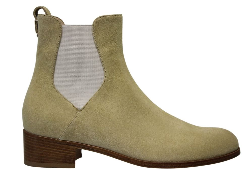 Ines De La Fressange Bottines Chelsea En Daim Beige