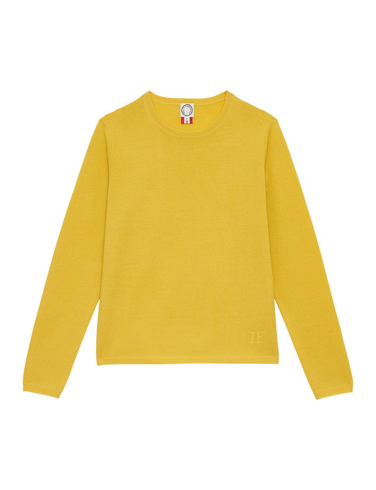 Ines De La Fressange Pull Angelina Laine Mérinos Jaune In Yellow