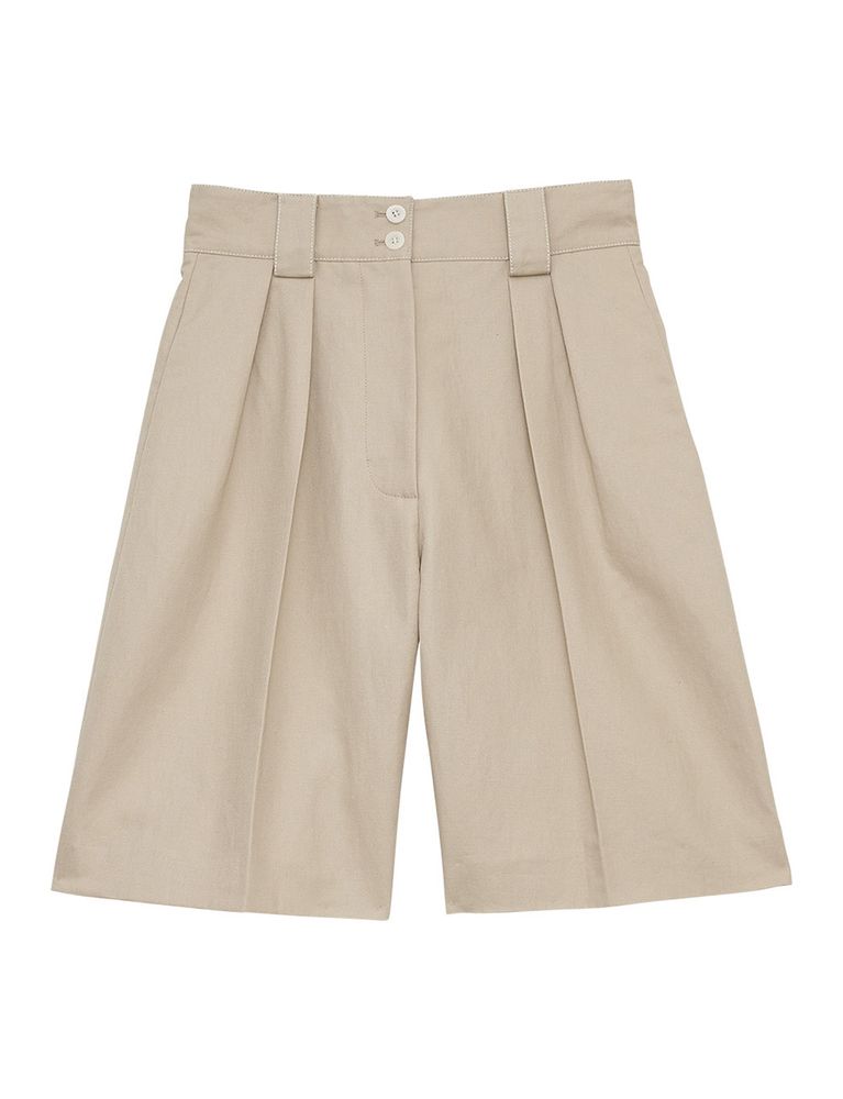 Ines De La Fressange Short Odette Beige In Neutral