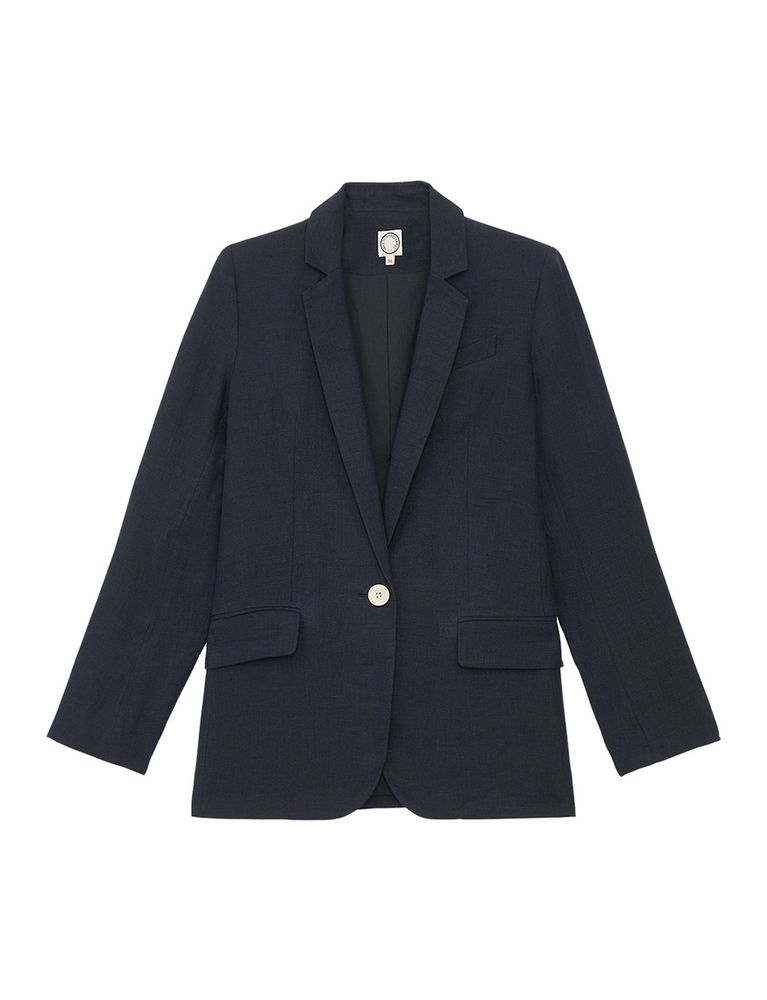 Ines De La Fressange Veste Bruna Lin Navy