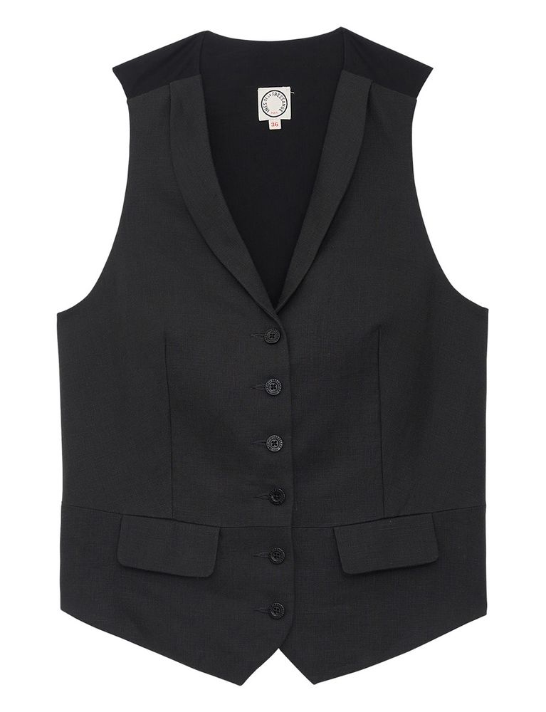 Ines De La Fressange Gilet Robinson Noir In Black