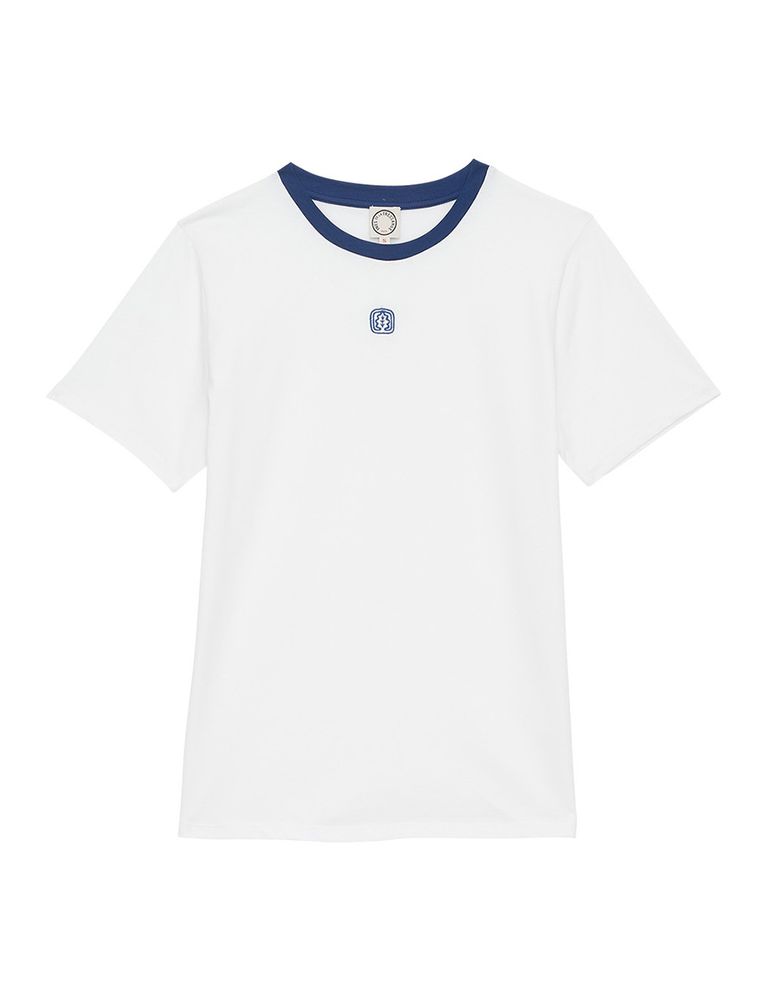 Ines De La Fressange Tee Shirt Paul Coton Bio Blanc In White