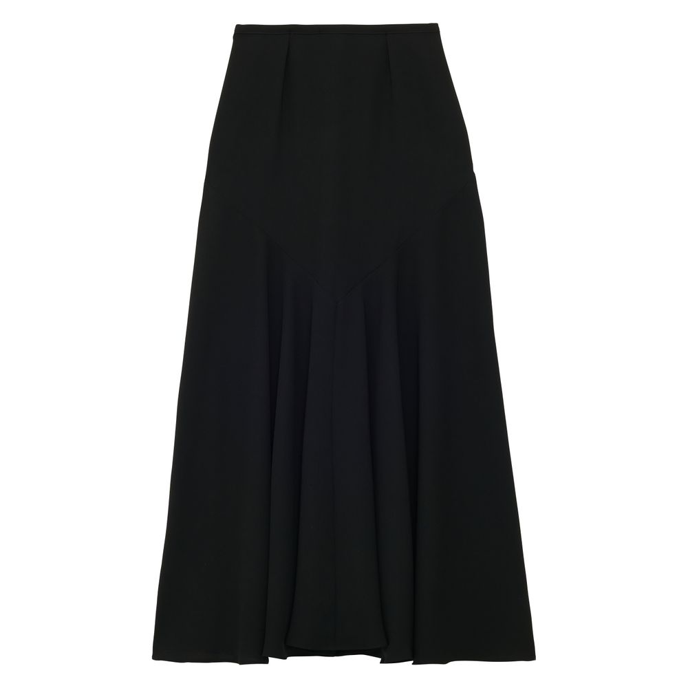 Ines De La Fressange Jupe Velvette Noire In Black