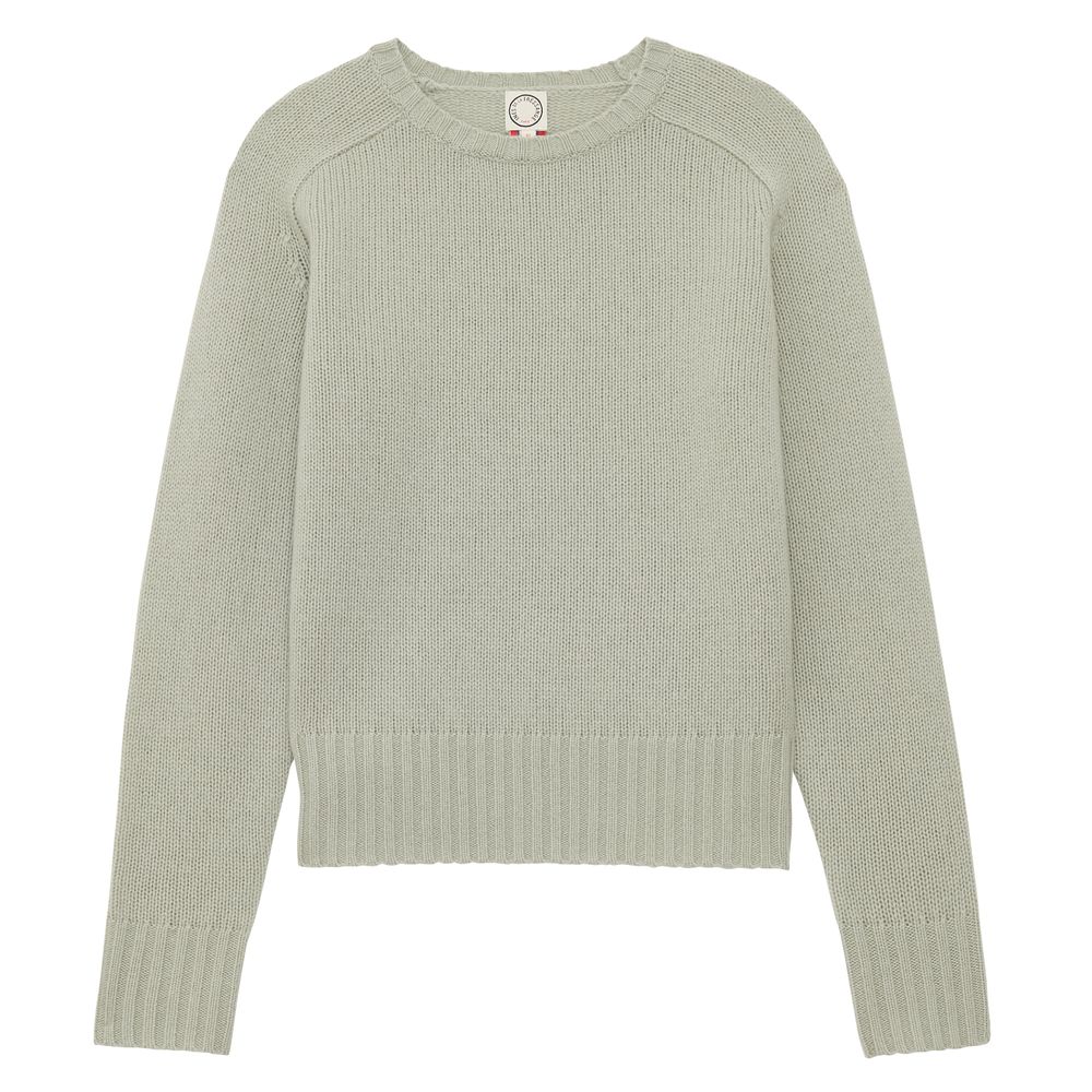 Ines De La Fressange Pull Arthur En Laine Et Cachemire Vert Amande In Gray