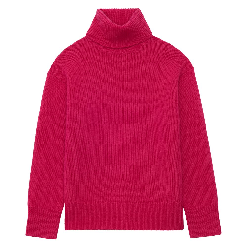 Ines De La Fressange Pull Aiden Col Roulé En Laine Et Cachemire Fuchsia