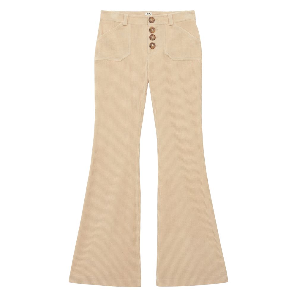 Ines De La Fressange Corduroy Charlotte Pants In Cream In Neutral