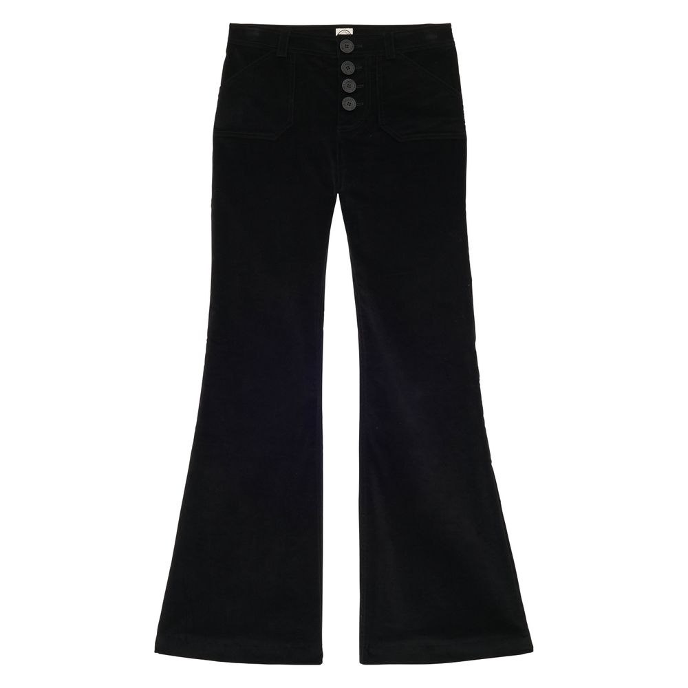 Ines De La Fressange Pantalon Charlotte Noir En Coton