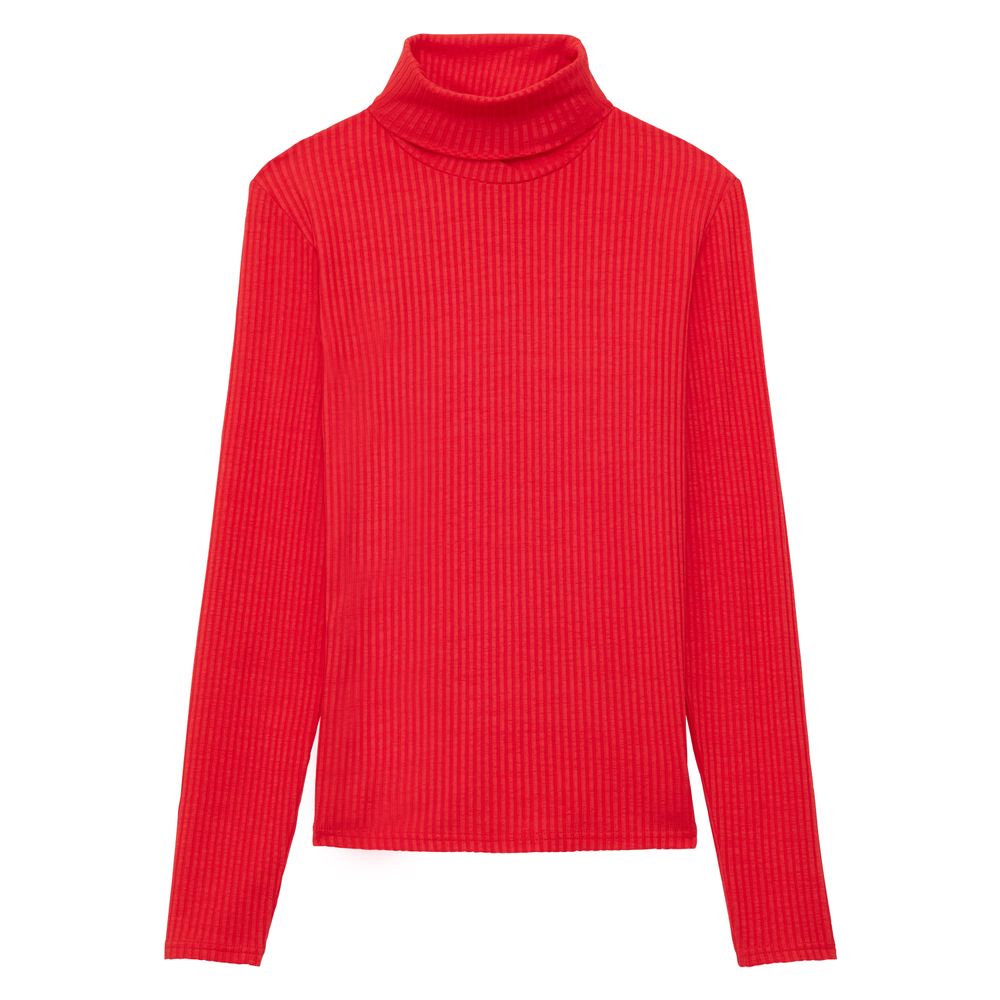 Ines De La Fressange Tee Shirt À Col Roulé Matthieu Rouge In Red