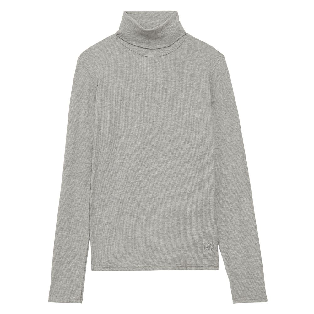 Ines De La Fressange Tee Shirt À Col Roulé Matthieu Gris