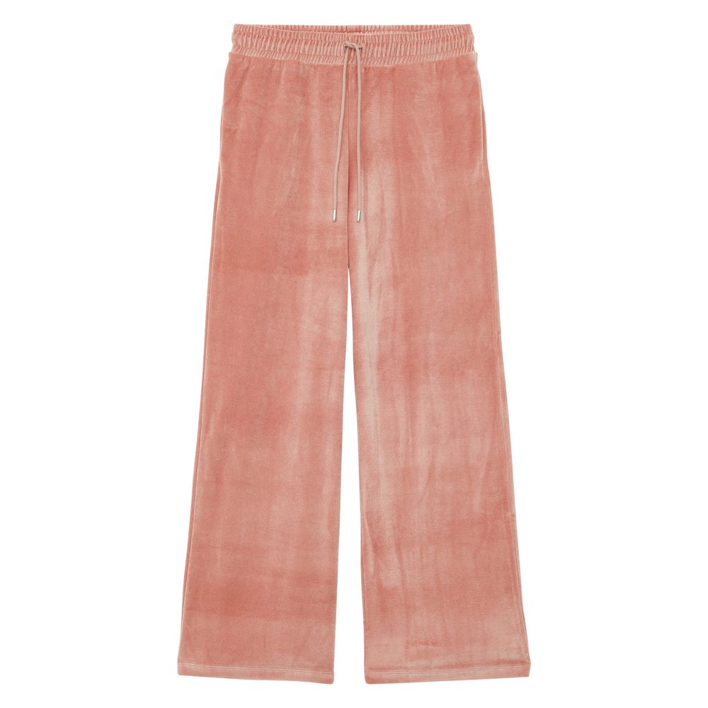 Ines De La Fressange Bas De Jogging Britney En Velours Lisse Rose Poudré In Pink