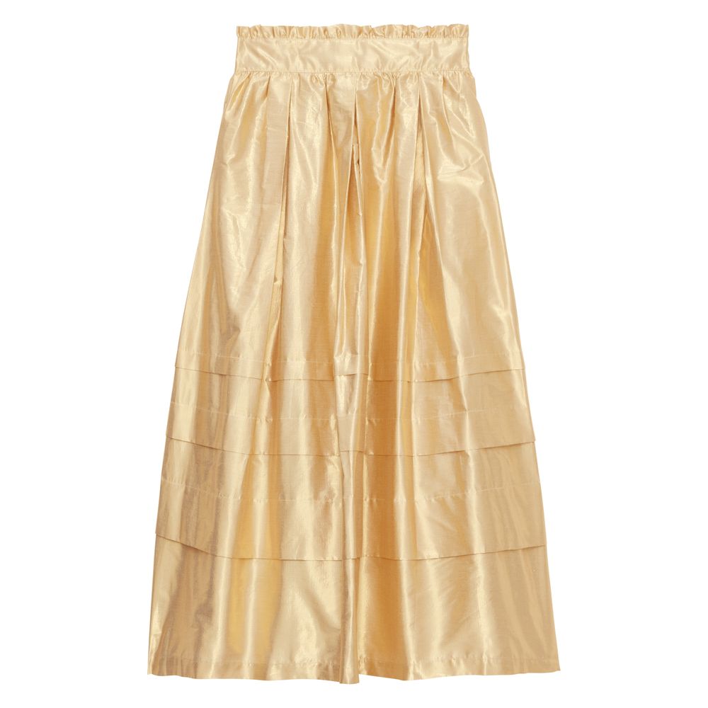 Ines De La Fressange Jupe Longue Héloïse Dorée In Gold