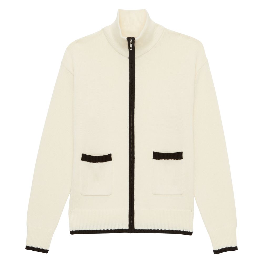 Ines De La Fressange Cardigan Atticus En Coton Écru
