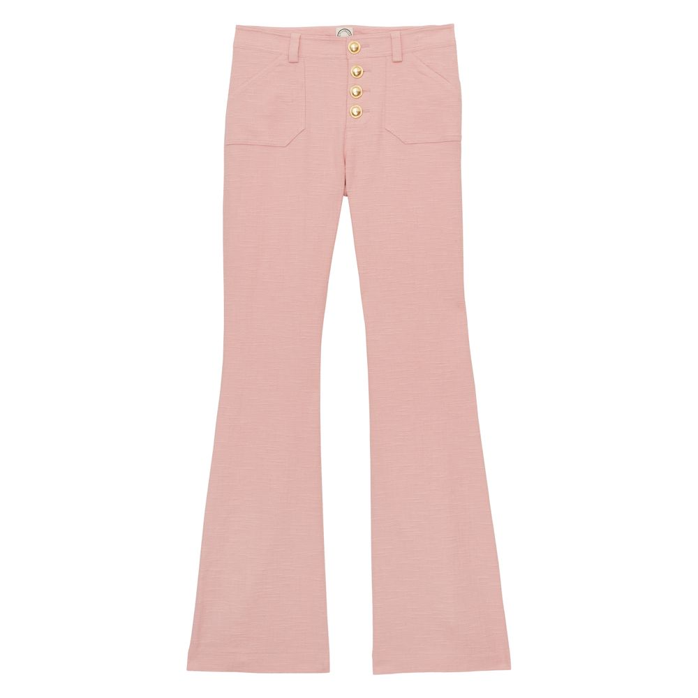 Ines De La Fressange Pantalon Charlotte En Coton Rose In Pink