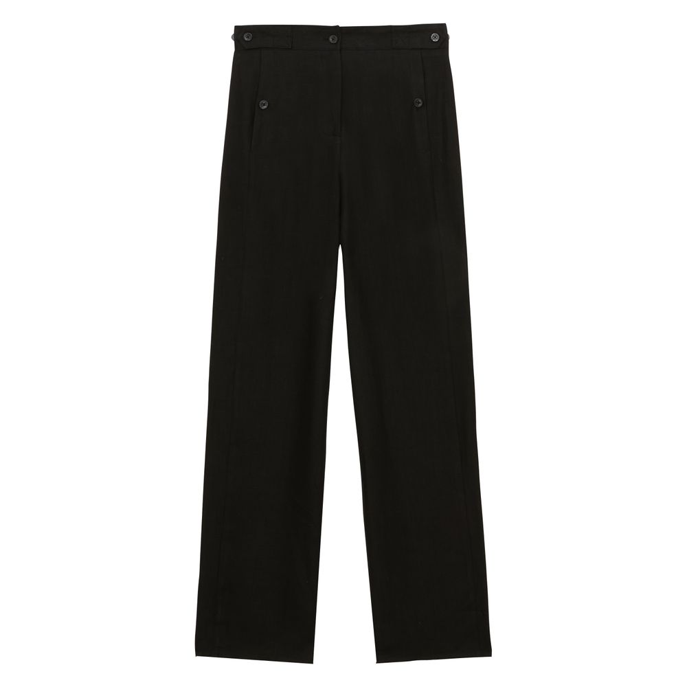 Ines De La Fressange Pantalon À Pinces Piotr En Lin Noir