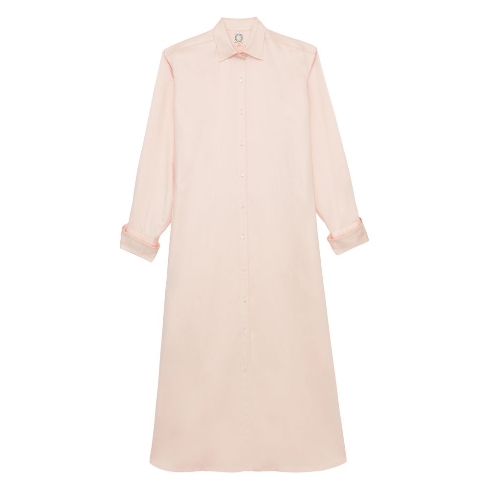 Ines De La Fressange Robe Douglas En Lin Et Viscose Rose Pâle In Neutral