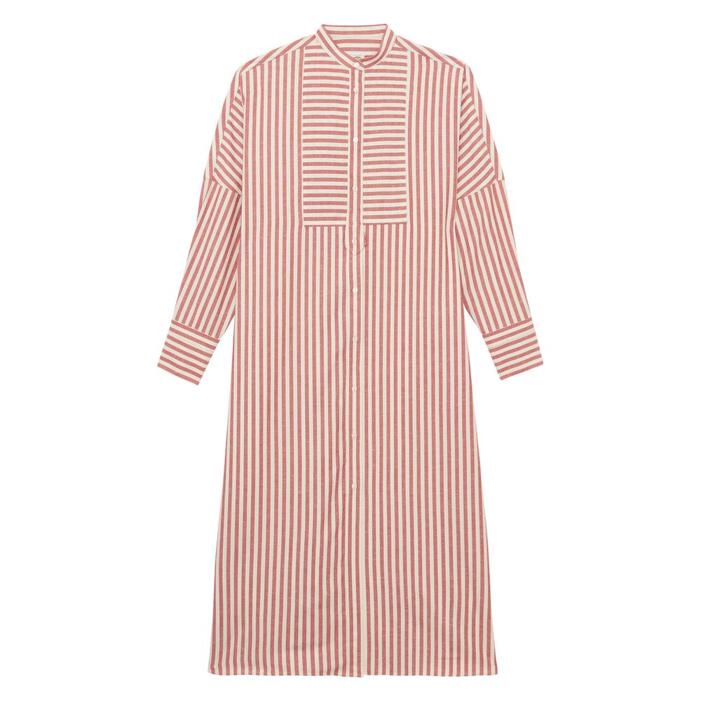 Ines De La Fressange Robe Boy À Rayures Rouges En Coton