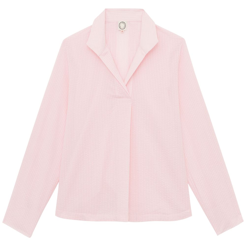 Ines De La Fressange Top Noa En Coton Rose In Pink