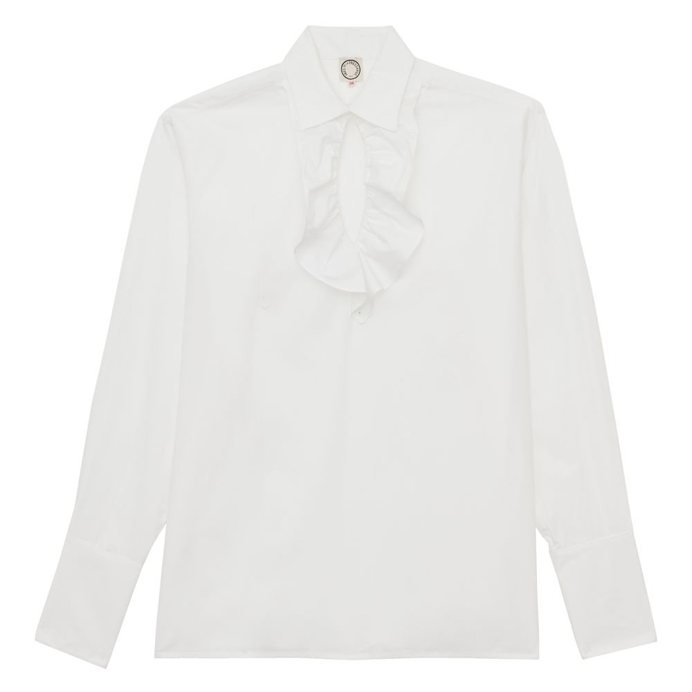 Ines De La Fressange Chemise Ortiz En Coton Blanc In White