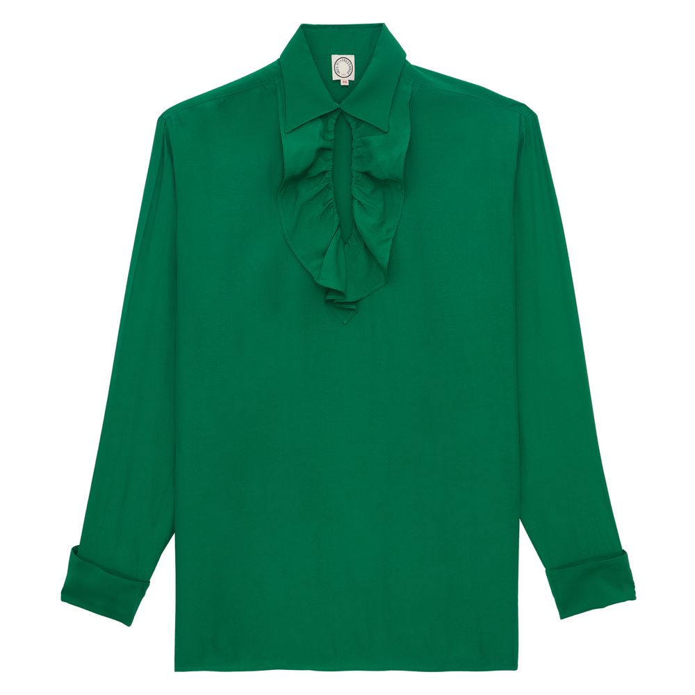 Ines De La Fressange Chemise Ortiz Verte In Green
