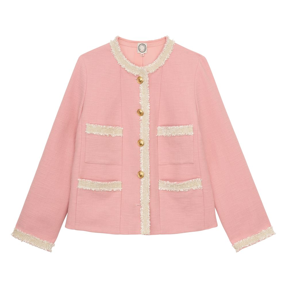 Ines De La Fressange Veste Adelaïde En Coton Rose In Pink