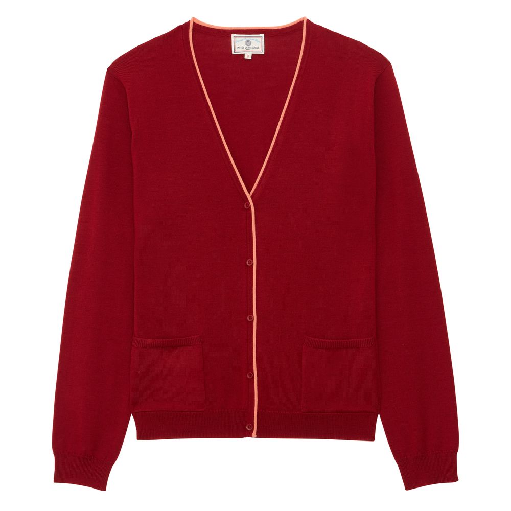 Ines De La Fressange Cardigan Clotaire En Laine Mérinos