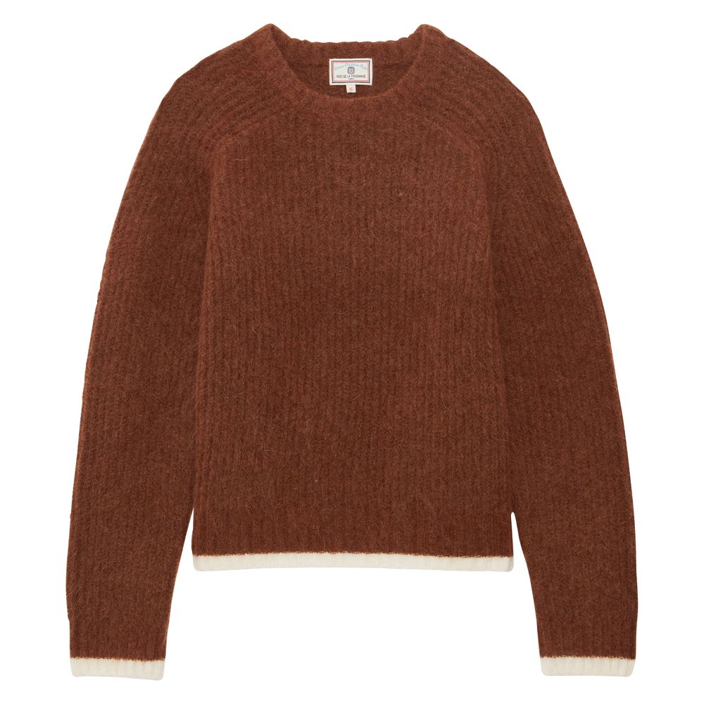 Ines De La Fressange Pull Elton En Maille Mohair In Brown