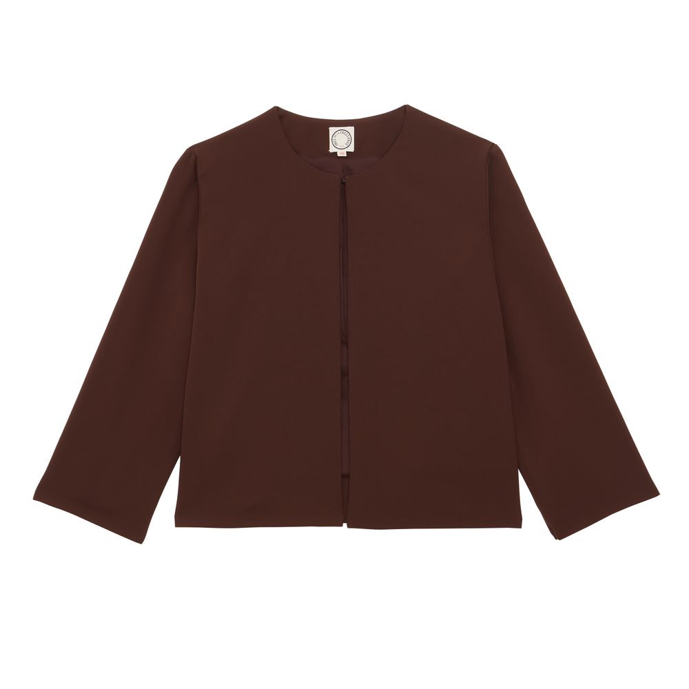 Ines De La Fressange Veste Droite Magoo In Brown