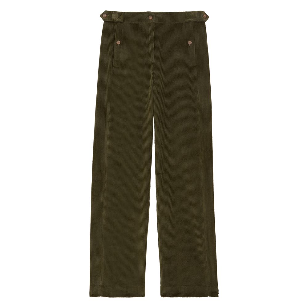 Ines De La Fressange Pantalon À Pinces Piotr En Coton In Green