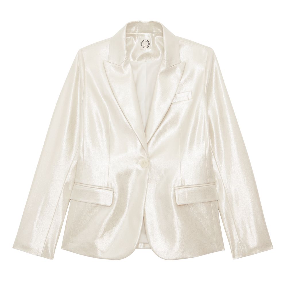 Ines De La Fressange Veste Nicoletta En Coton In Silver