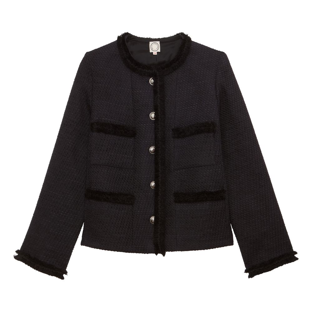 Ines De La Fressange Veste Adelaïde Avec Galons Tissés In Black