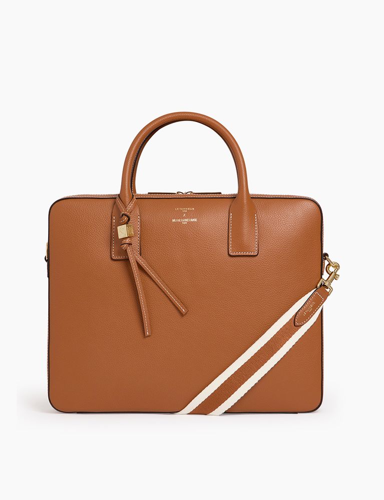 Ines De La Fressange Porte-documents Camel Ines X Le Tanneur