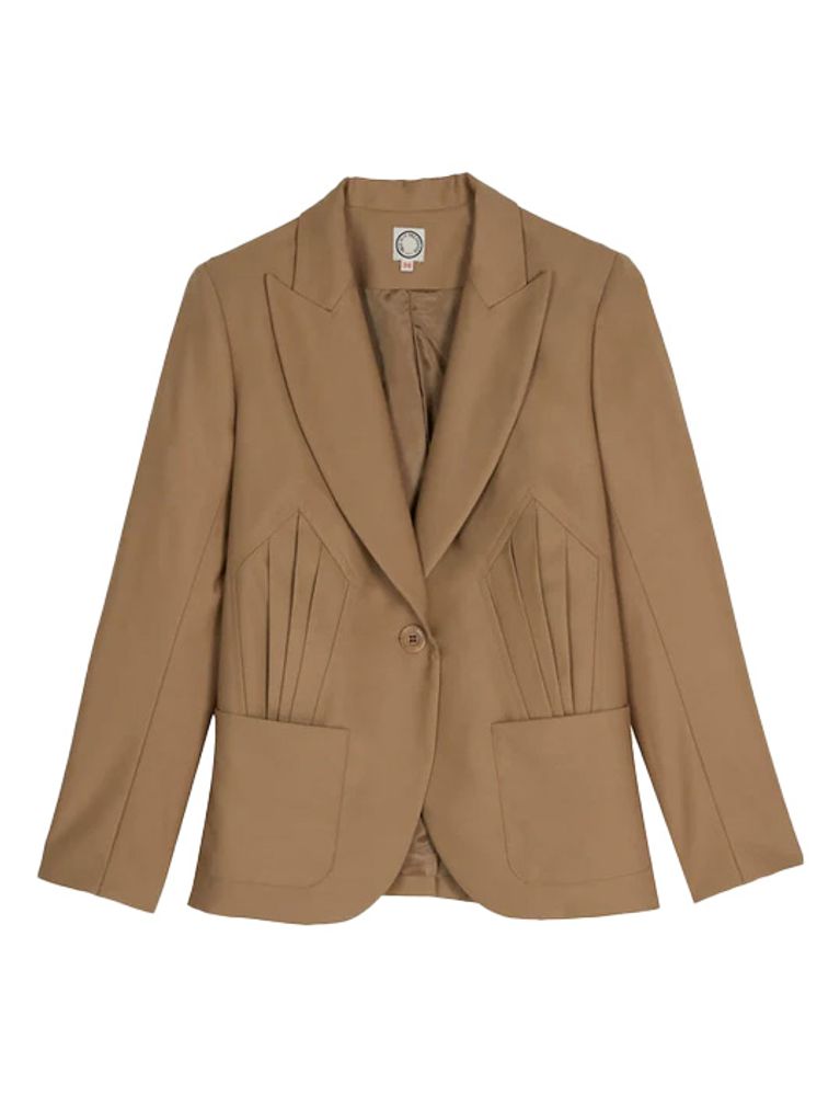 Ines De La Fressange Veste Garance Camel In Brown