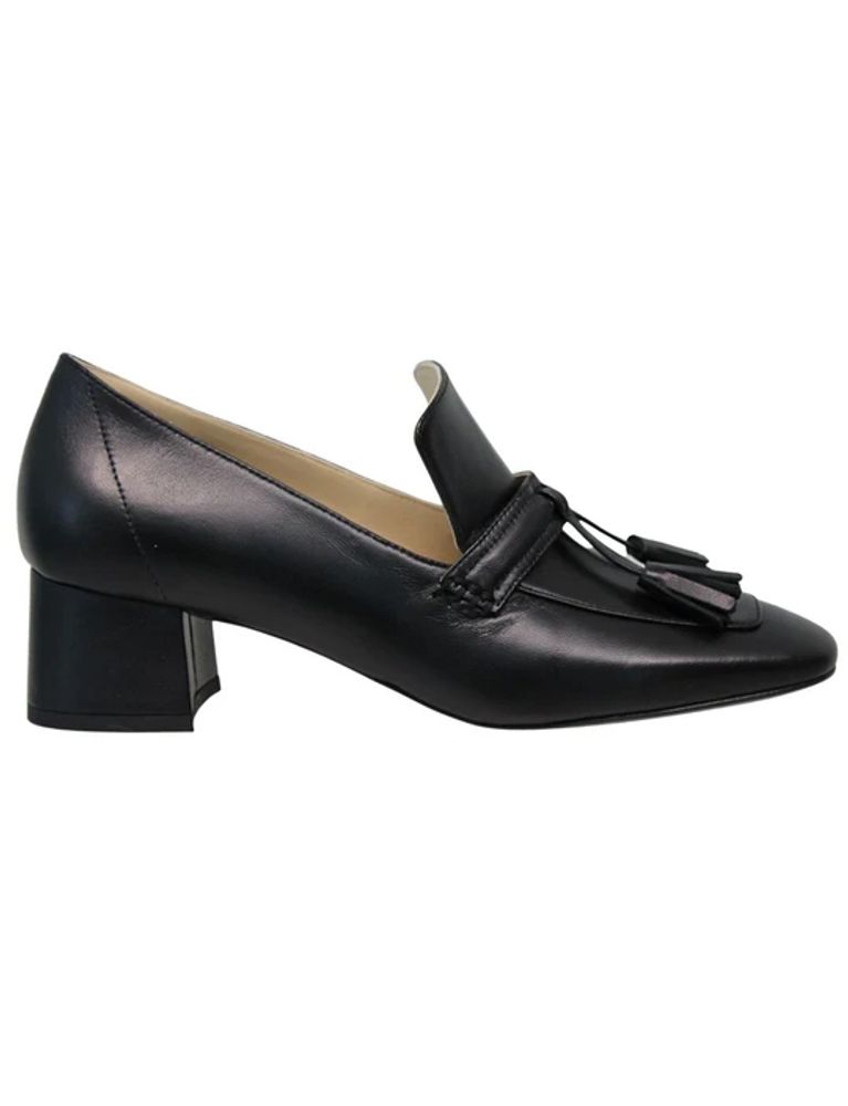 Ines De La Fressange Mocassins À Talon Élise En Cuir Souple Noir