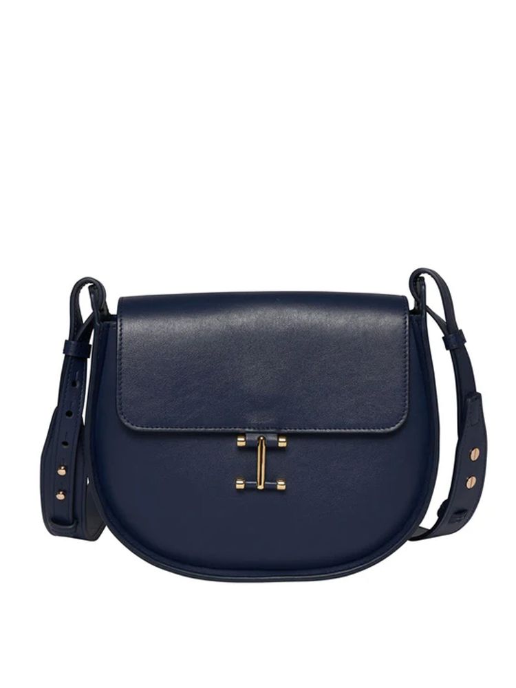 Ines De La Fressange Sac Senda Cuir Bleu Nuit