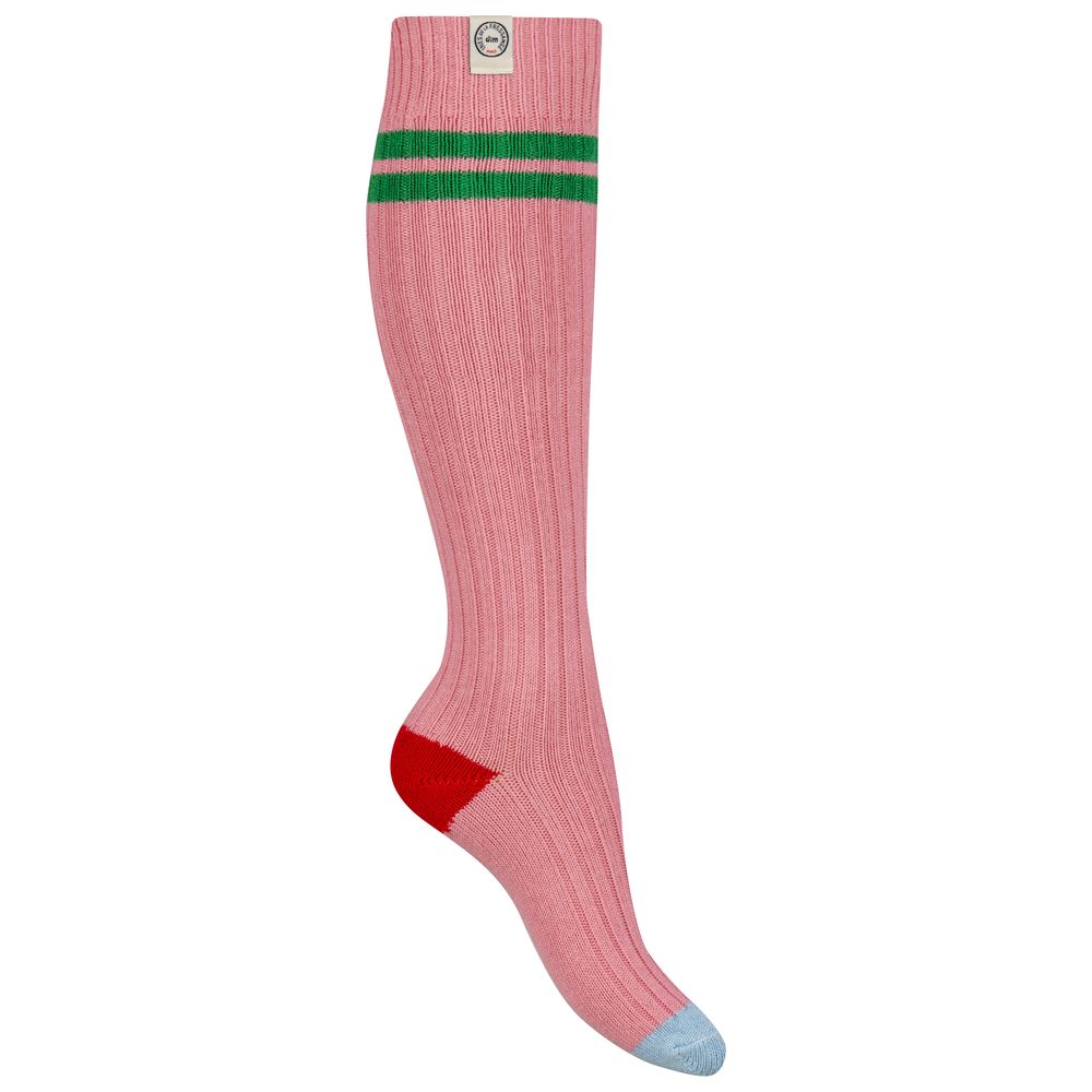 Ines De La Fressange Chaussettes Mi-bas Côtelés Dim X In Pink
