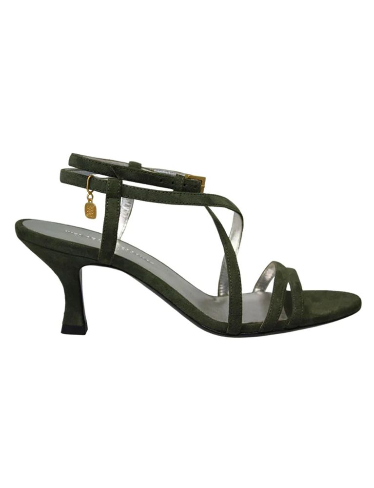 Ines De La Fressange Sandales Cuir Vert Olive
