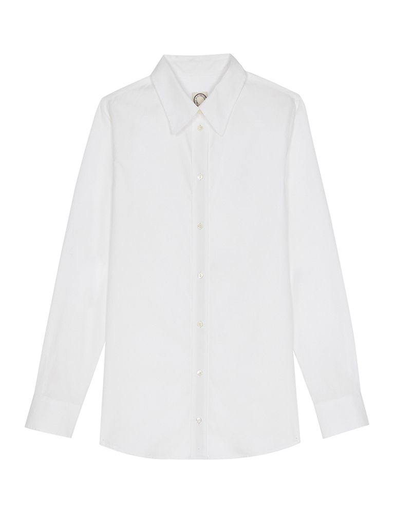 Ines De La Fressange Chemise Maureen Blanche En Viscose In White