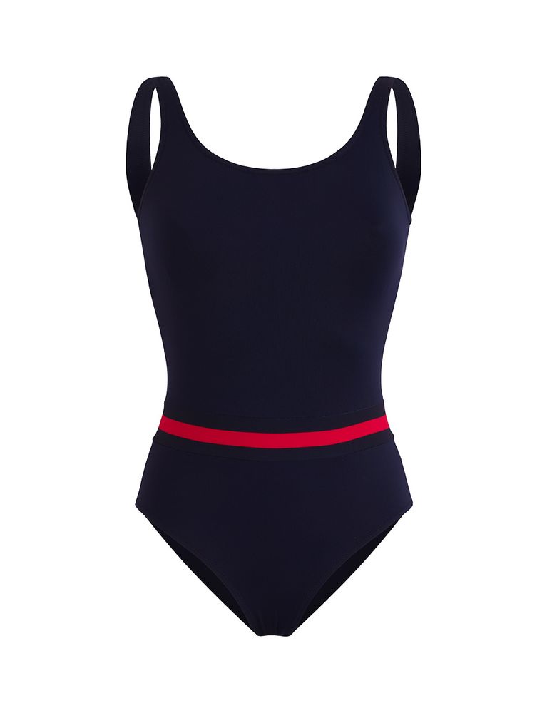 Ines De La Fressange Fashion, Maillot De Bain Une Pièce Femme Uni Bleu, Ines X Vilebrequin
