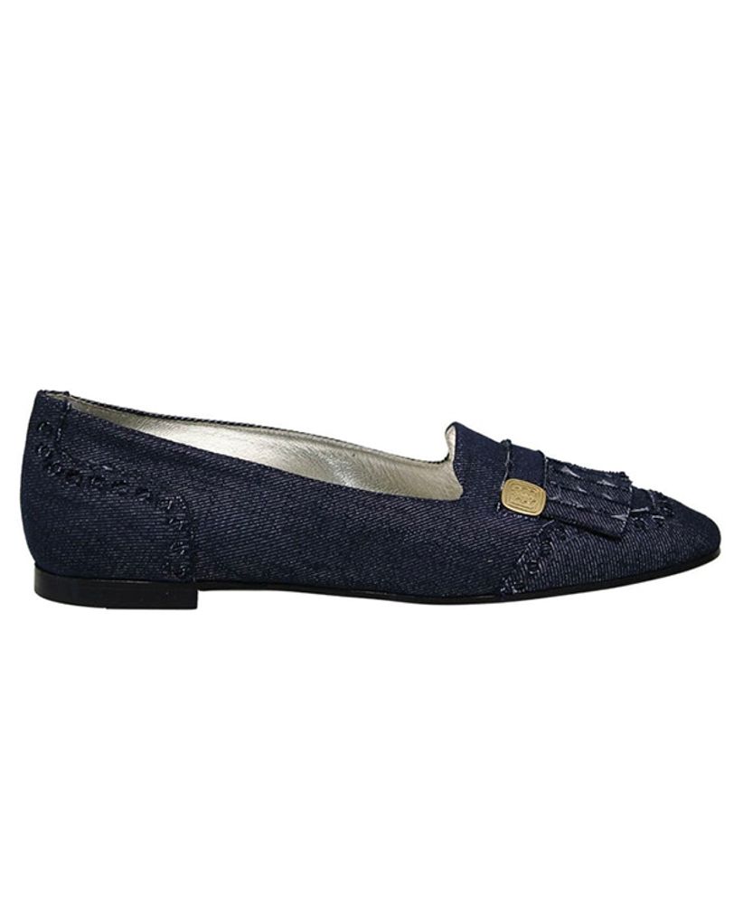 Ines De La Fressange Ballerines De Ville En Denim In Blue