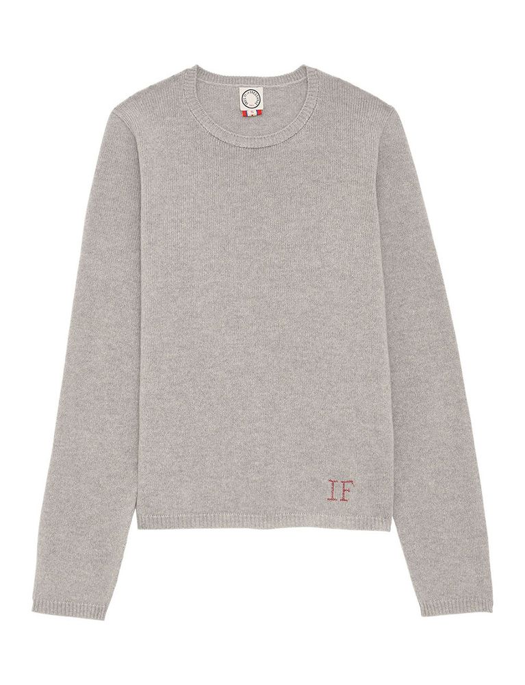 Ines De La Fressange Pull Angelina Laine Et Cachemire Gris