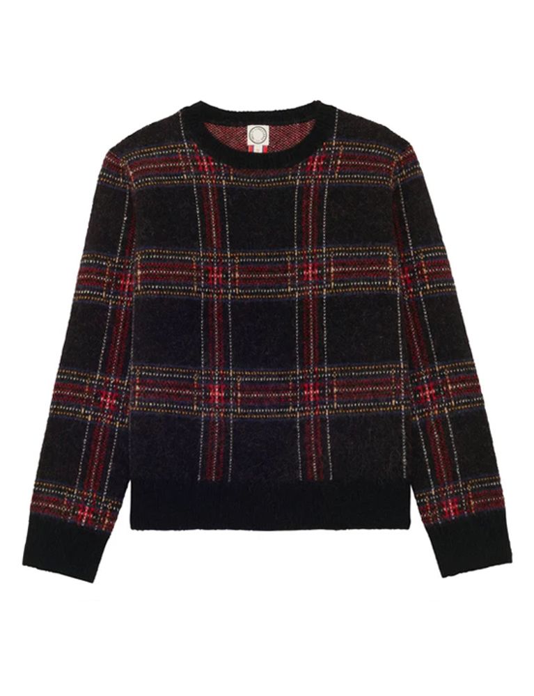 Ines De La Fressange Pull Ulysse Motif Jacquard Noir In Black