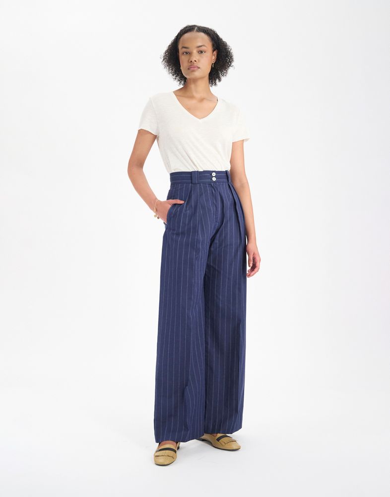 Pantalon Marlne en lin mlang marine 320$