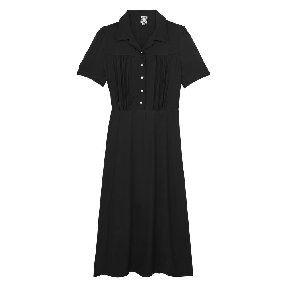 Ines De La Fressange Robe Angèle En Lin Noir
