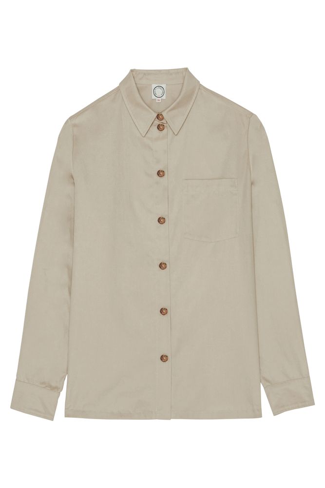 Ines De La Fressange Chemise Cassia En Lin Et Viscose Dorée